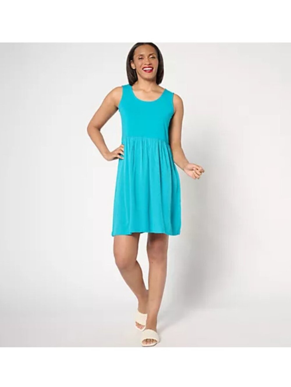 MUK LUKS Dress sz 4X Plus Dream Lounge Weave and Eyelet Teal A645262